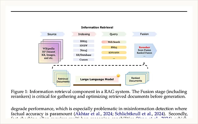 TRUTH information-retrieval pipeline highlighting the reranking stage